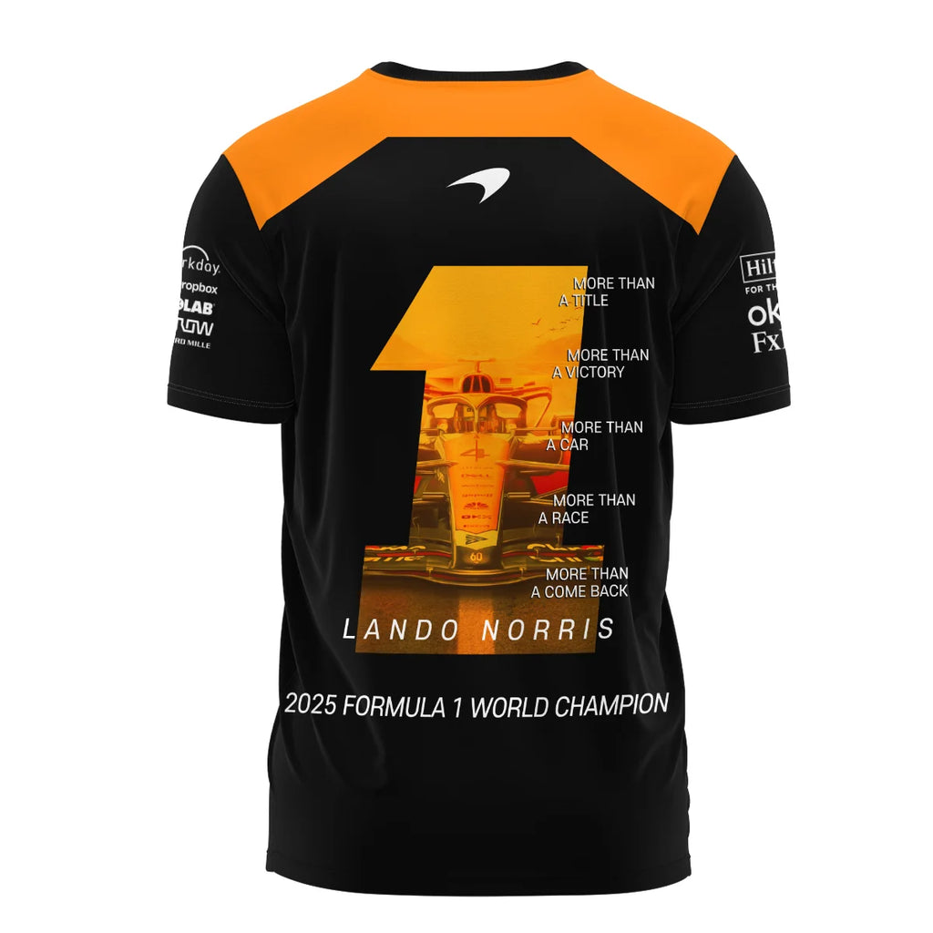 More Than A Champion Lando Norris McLaren F1 Team T-Shirt BLNRWDCA2TS