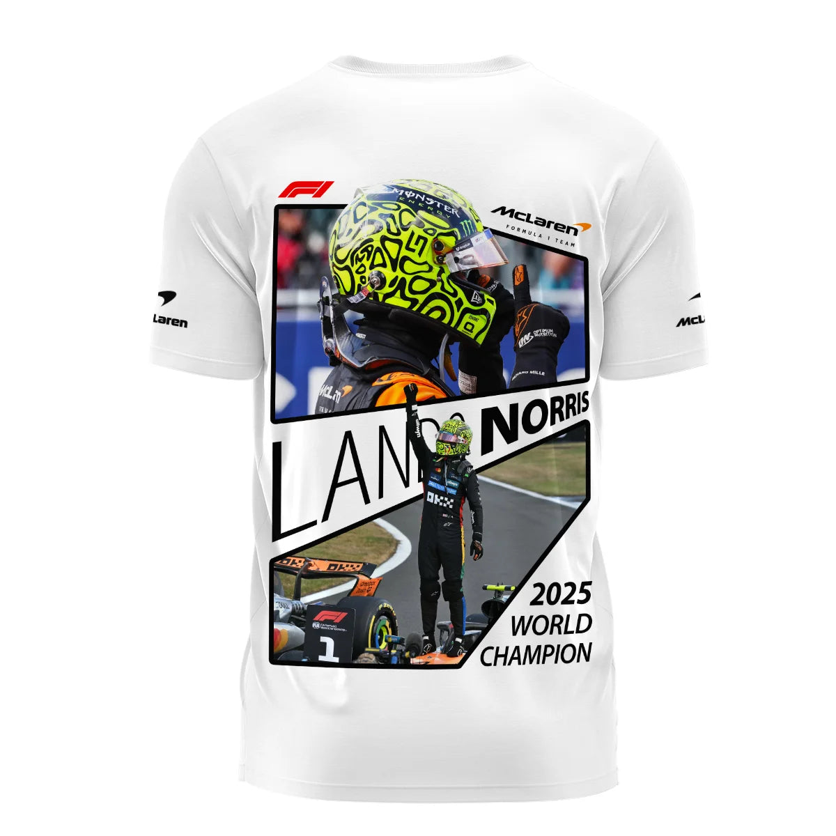 2025 WDC Lando Norris McLaren F1 Team T-Shirt BLNRWDCA4TS