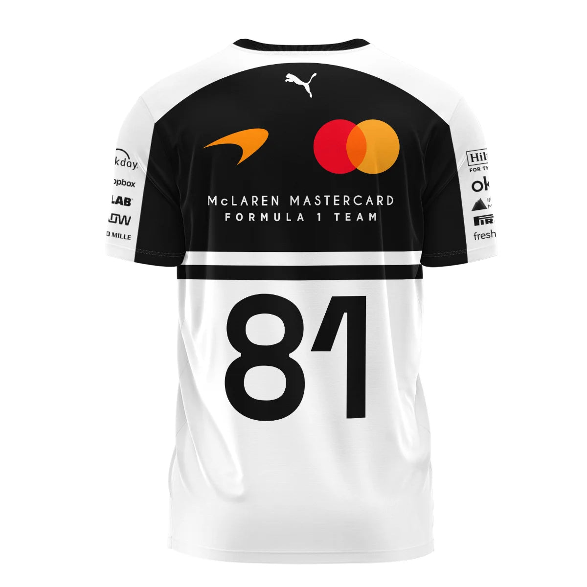 2026 Oscar Piastri 81 McLaren F1 Teamwear T-Shirt BLOP25326A2TS - White