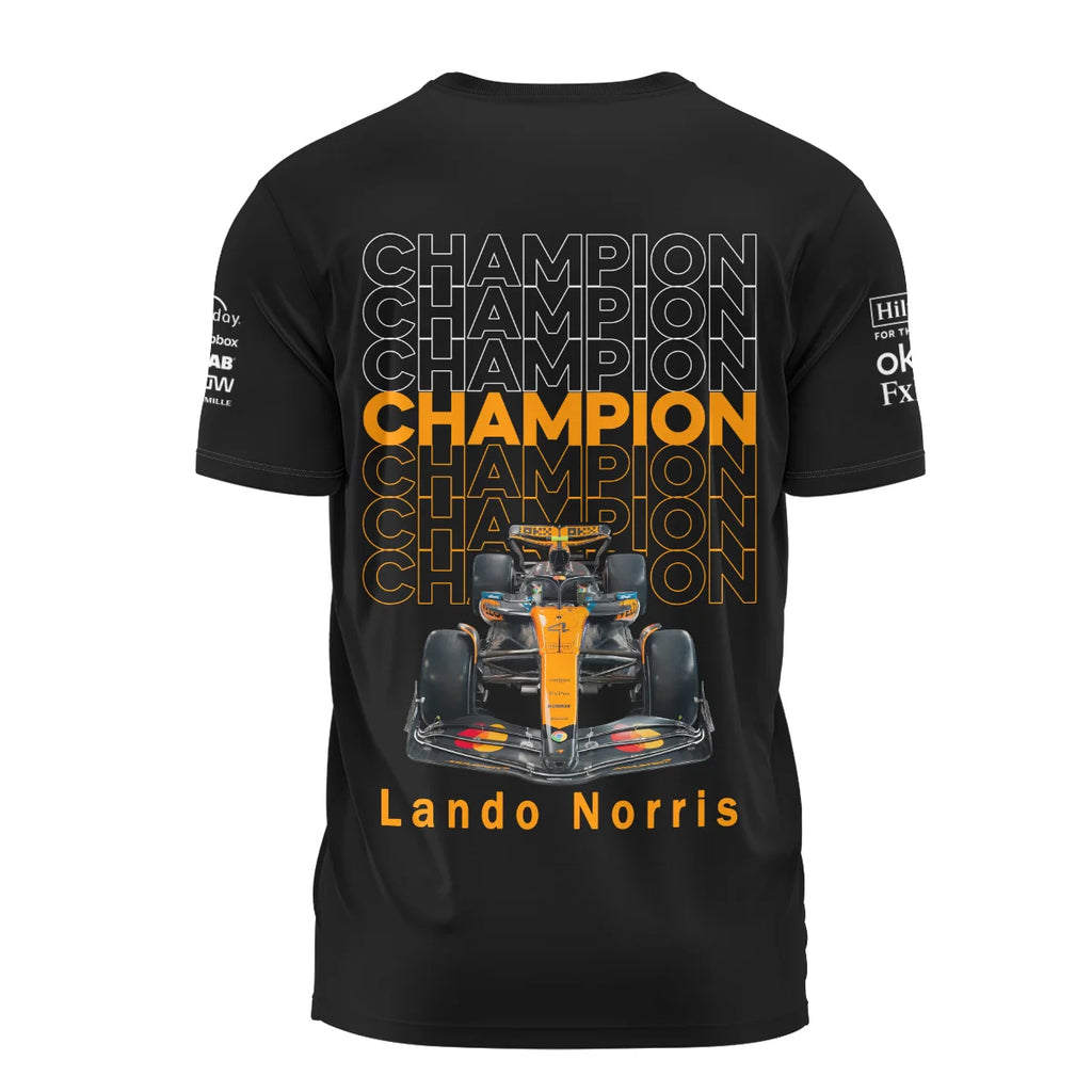Champion 2025 Lando Norris McLaren F1 Team T-Shirt BLVALN051225A1TS