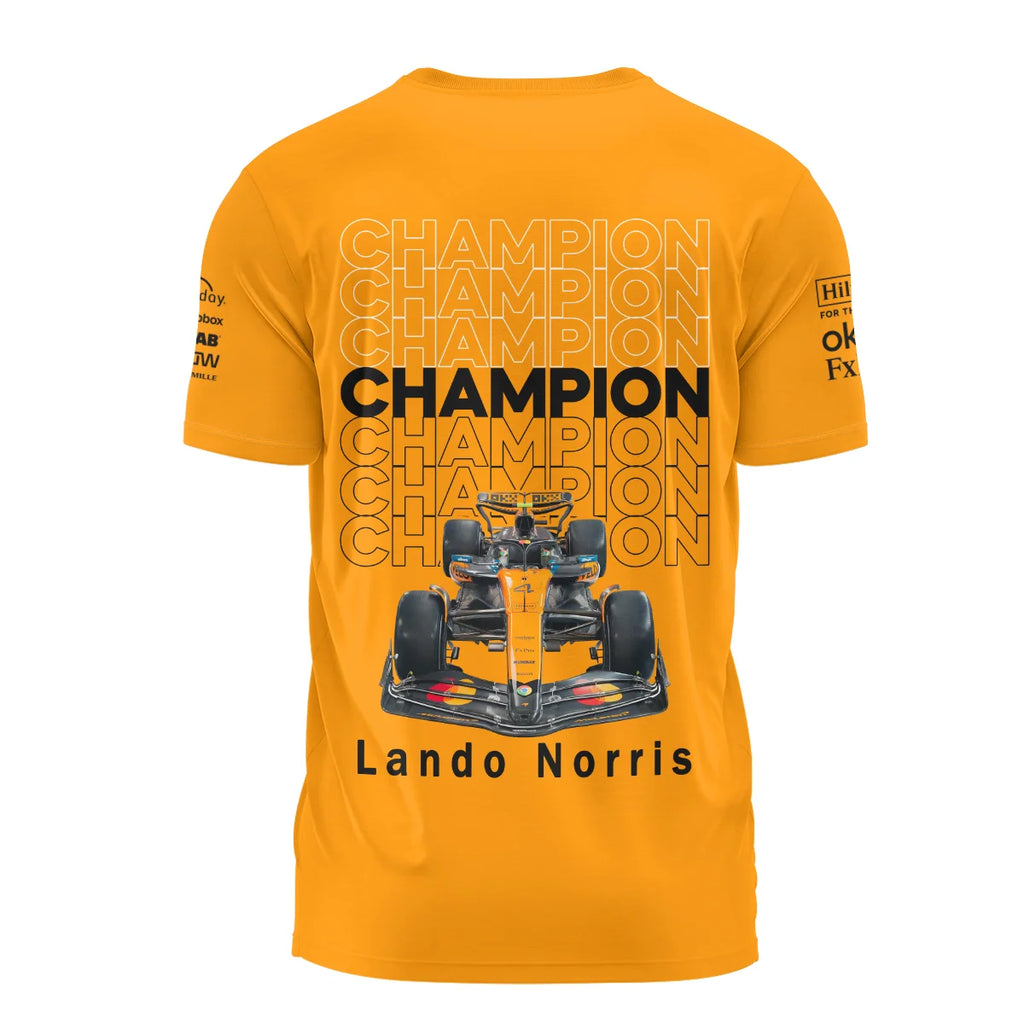 Champion 2025 Lando Norris McLaren F1 Team T-Shirt BLVALN051225A2TS