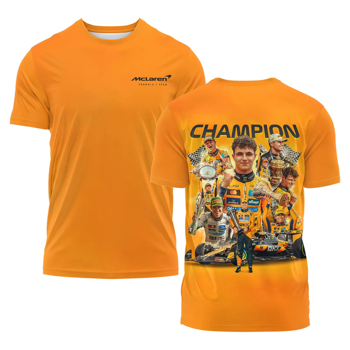 2025 Champion Lando Norris McLaren F1 Team T-Shirt BLNRWDCA12TS