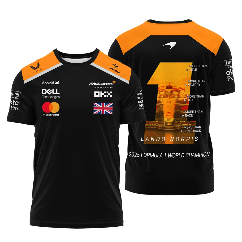 More Than A Champion Lando Norris McLaren F1 Team T-Shirt BLNRWDCA2TS