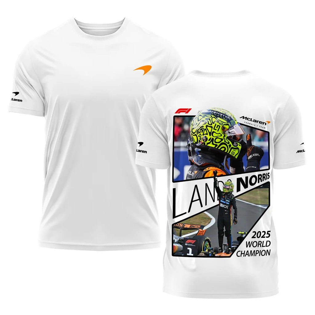 2025 WDC Lando Norris McLaren F1 Team T-Shirt BLNRWDCA4TS