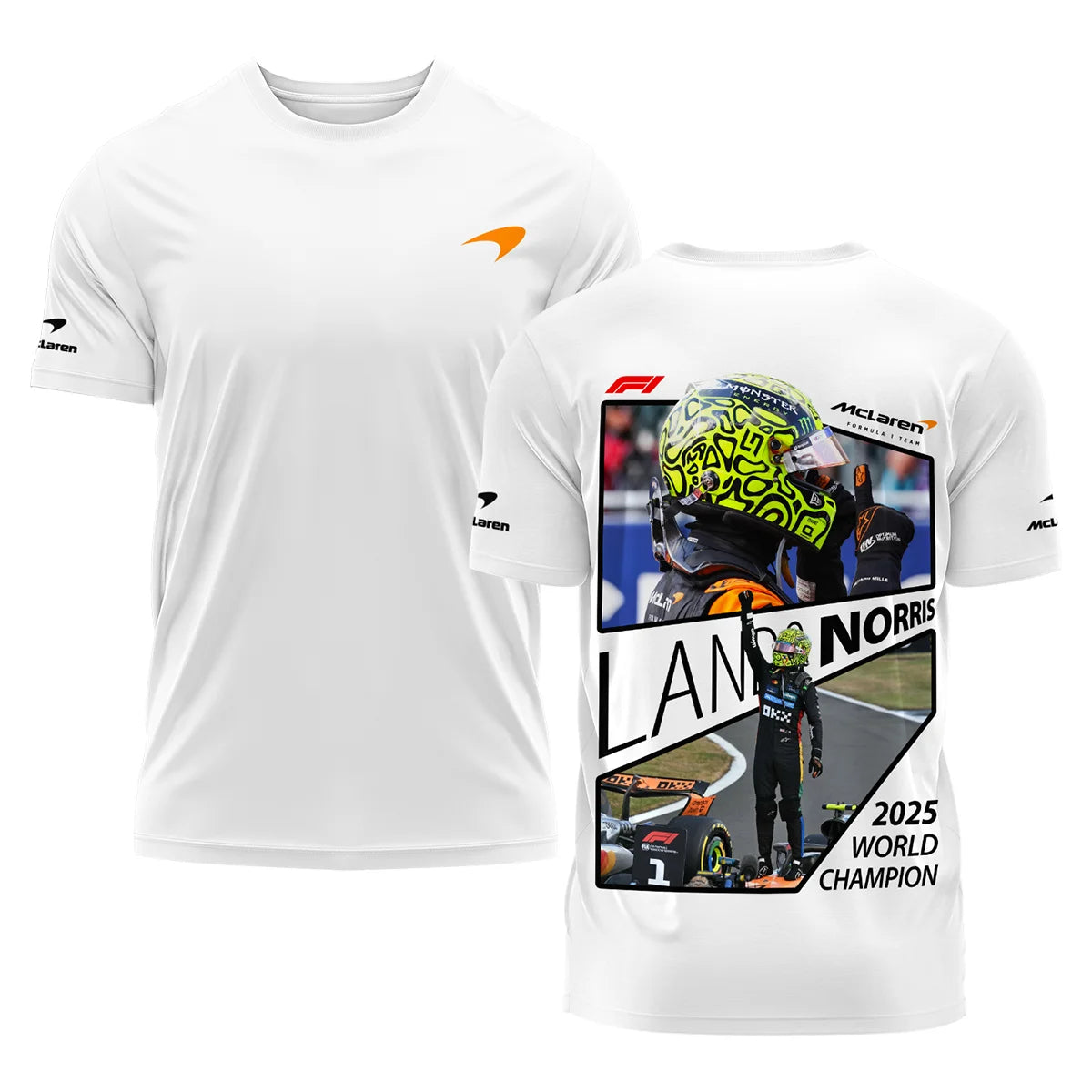2025 WDC Lando Norris McLaren F1 Team T-Shirt BLNRWDCA4TS