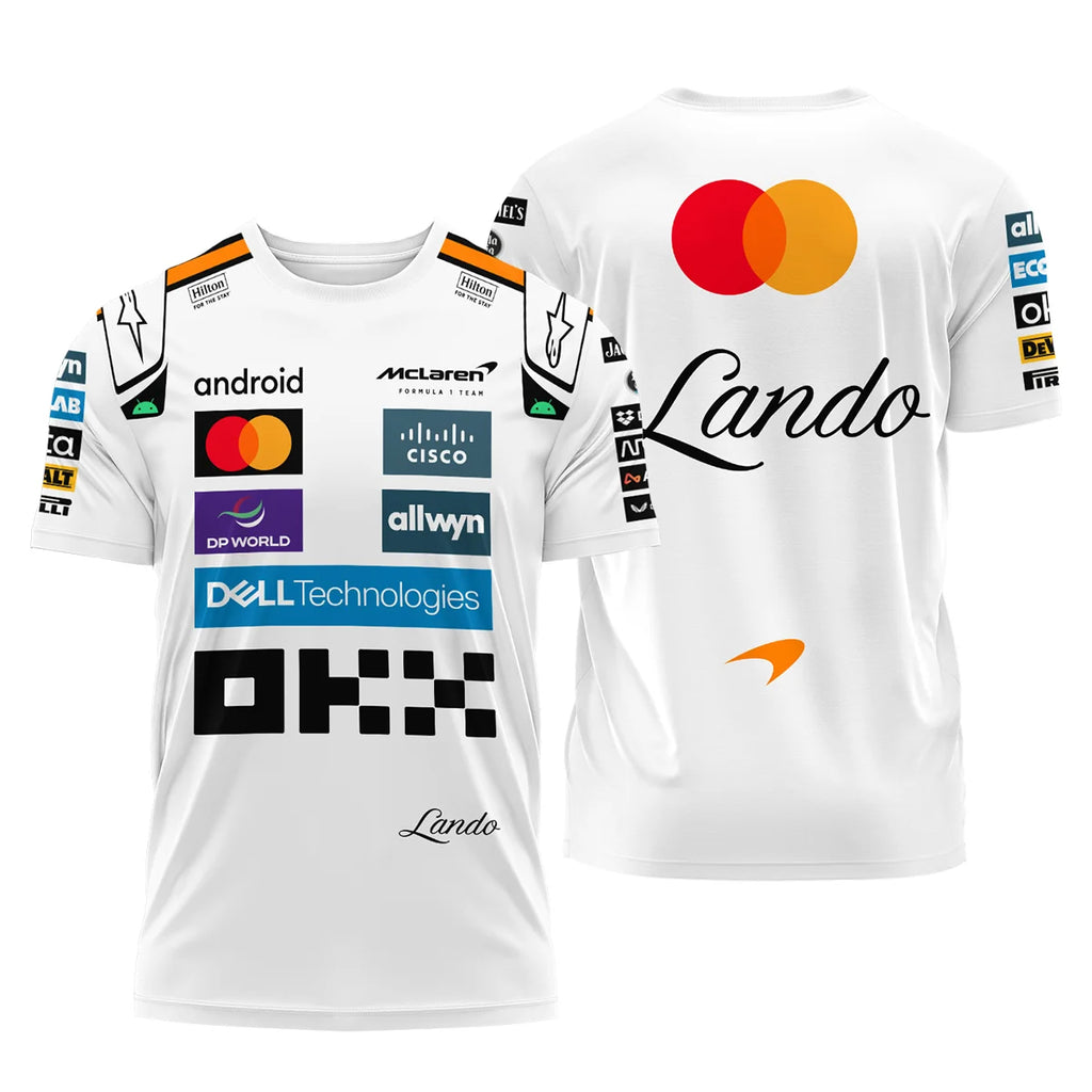 2025 Lando Norris Racing Suit McLaren F1 T-Shirt BLVALN120825A4TS