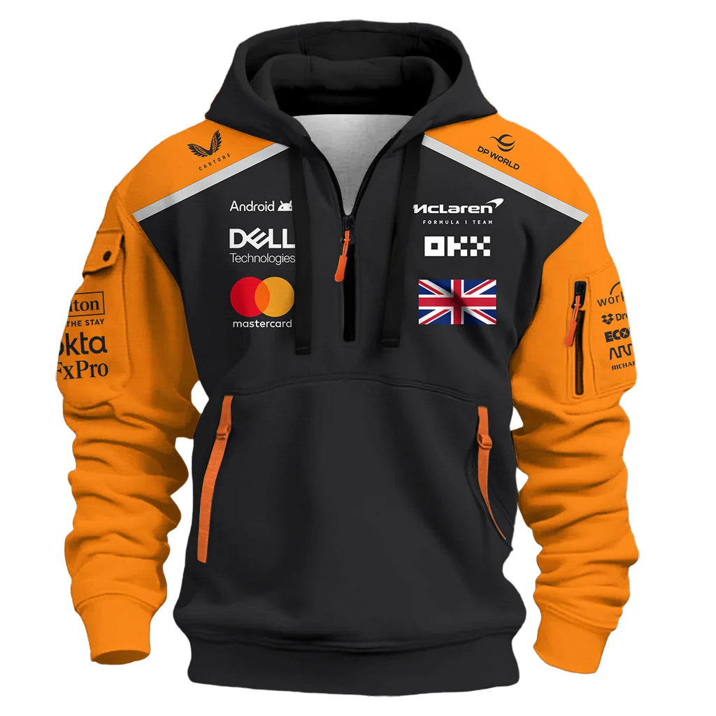 Lando Norris McLaren Formula One Exclusive Logo Hoodie Half Zipper BLF1290325A2MCLHDF