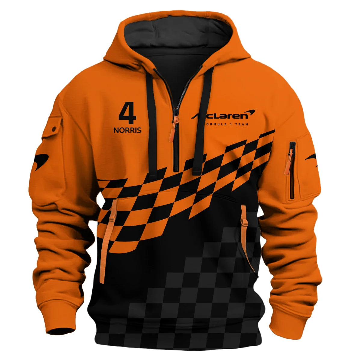 Lando Norris McLaren F1 Exclusive Logo Hoodie Half Zip BLMCL10425A13HZ