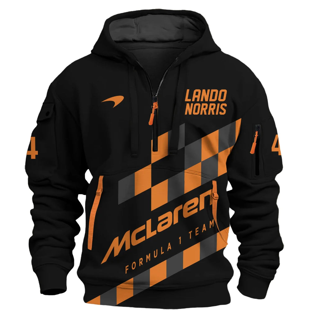 Lando Norris McLaren F1 Exclusive Logo Hoodie Half Zip BLMCL10425A63HZ