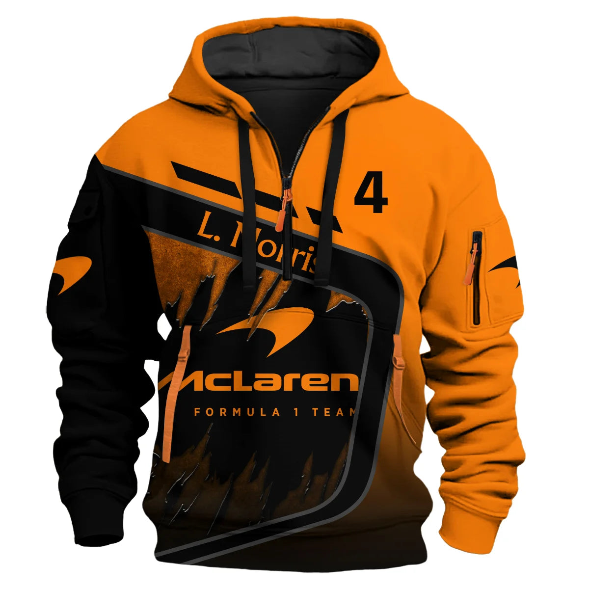 Lando Norris McLaren F1 Exclusive Logo Hoodie Half Zip BLMCL3425A13HZ