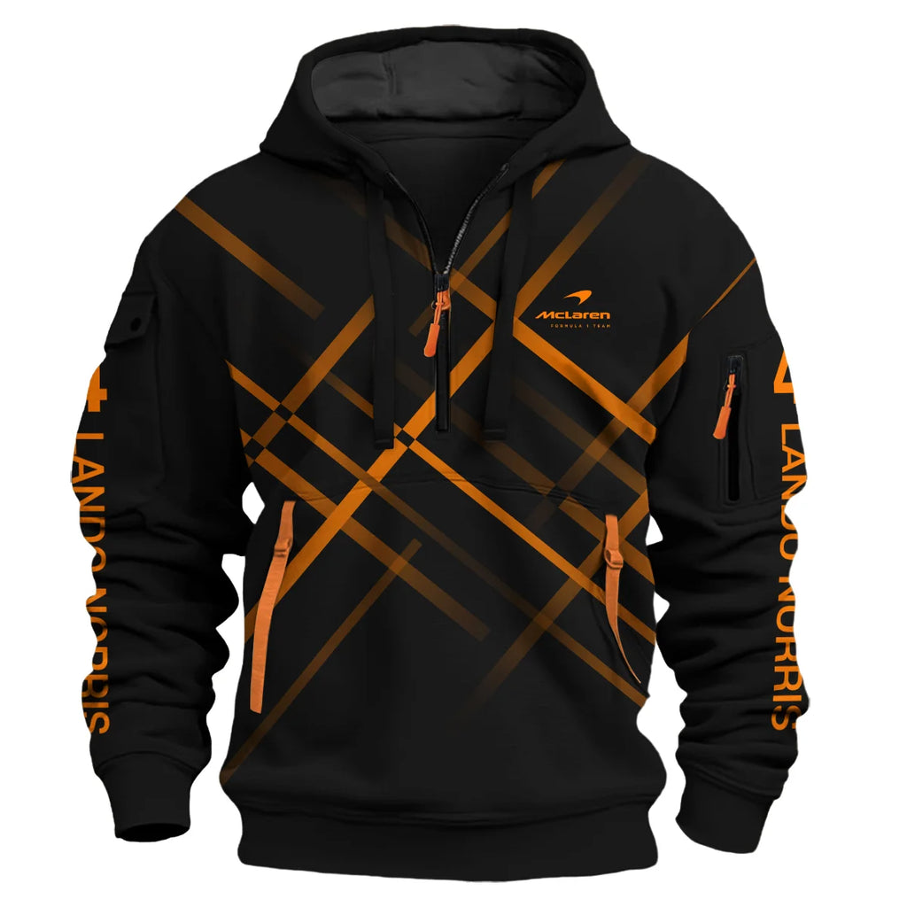 Lando Norris McLaren F1 Exclusive Logo Hoodie Half Zip BLMCL3425A23HZ