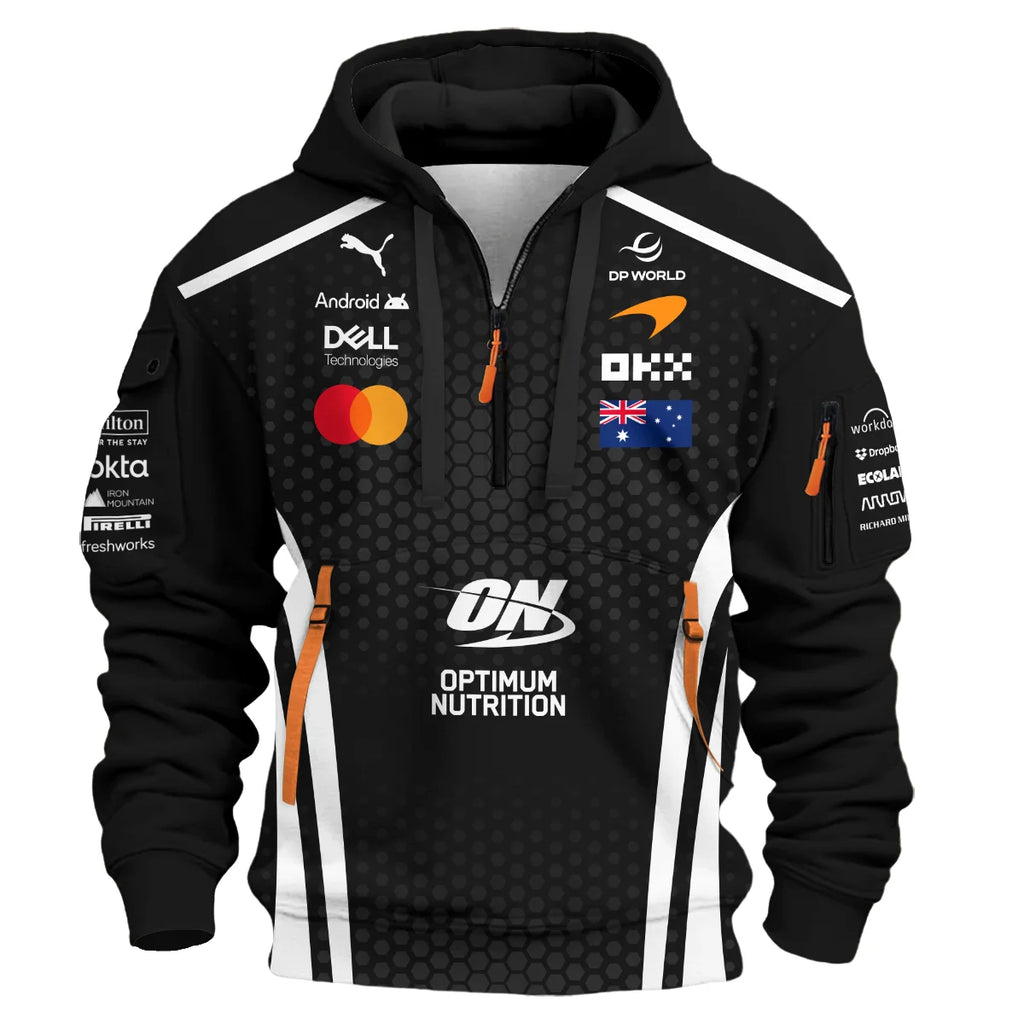 2026 Oscar Piastri McLaren F1 Teamwear Hoodie Half Zip BLOP26226A2HDF - White