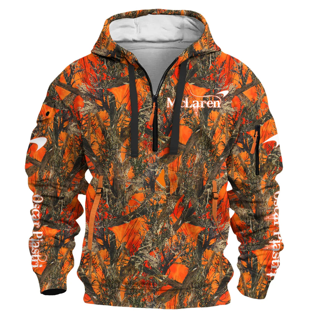 Oscar Piastri Hunting Camo McLaren F1 Hoodie Half Zipper BLOP2825A1HDF
