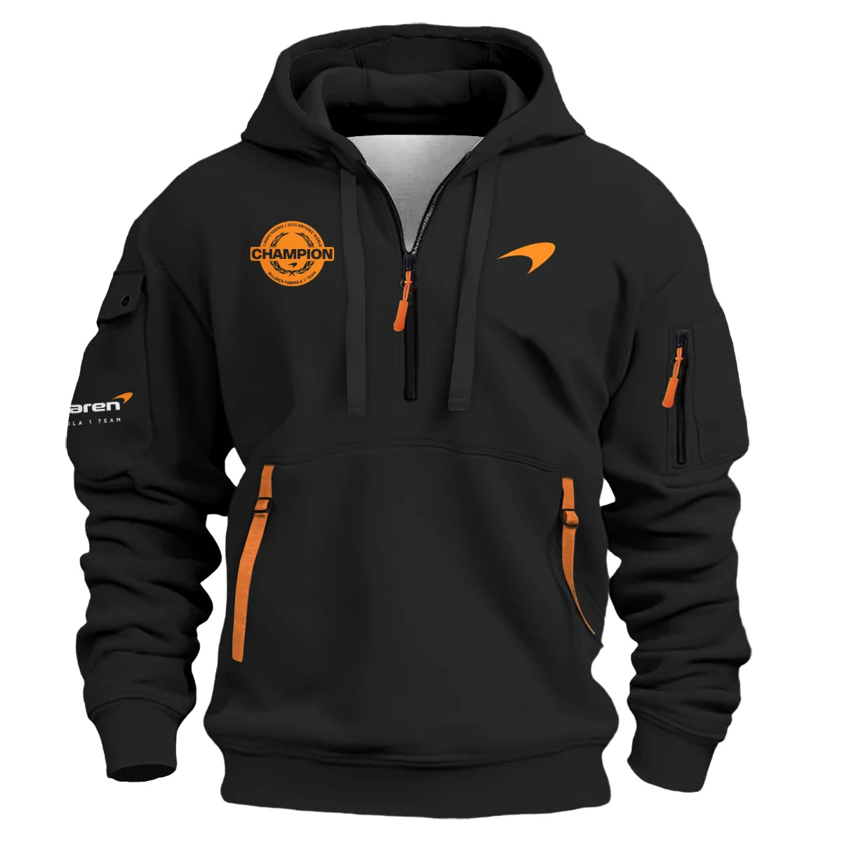 Lando Norris 2025 Drivers’ World Champion McLaren F1 Team Hoodie Half Zip BLVALN051225A3HDF