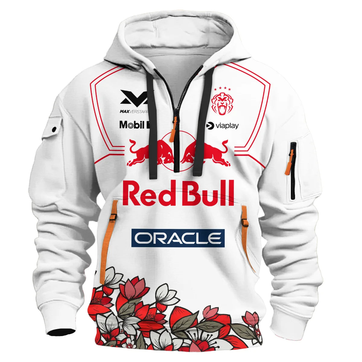 Japanese GP Unleash The Lion Max Verstappen Red Bull Racing F1 Hoodie Half Zip BLVAMV281125A5HDF