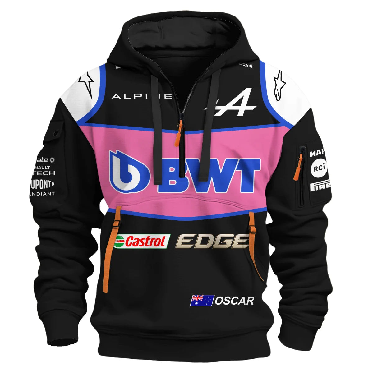 2022 Oscar Piastri Racing Suit Alpine F1 Hoodie Half Zipper BLVAOP150825A8HDF