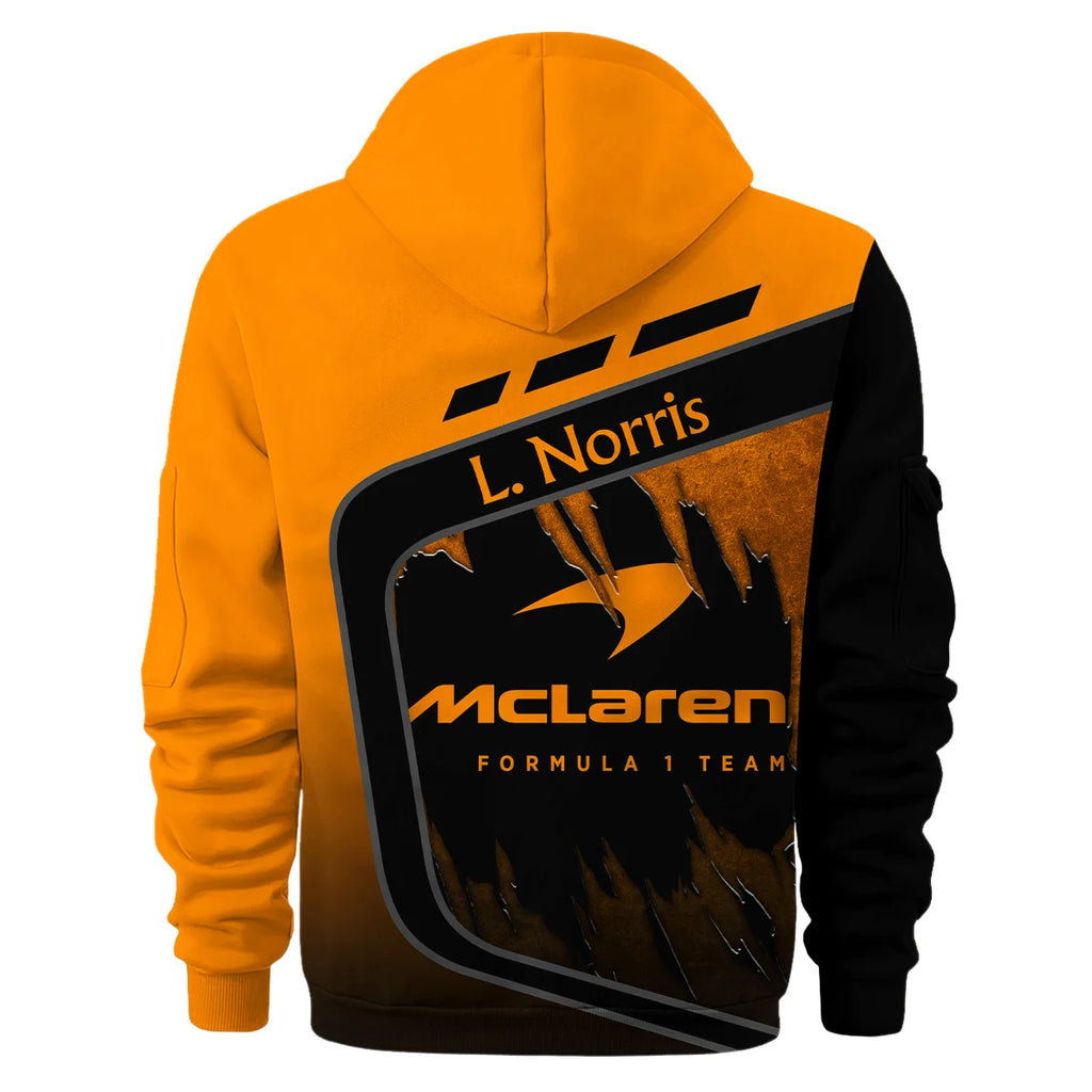 Lando Norris McLaren F1 Exclusive Logo Hoodie Half Zip BLMCL3425A13HZ