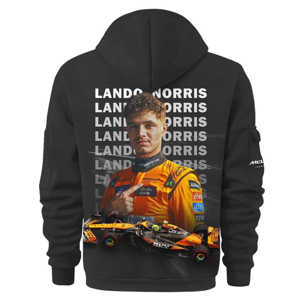 2025 MCL39 Champion Lando Norris McLaren F1 Team Hoodie Half Zip BLNRWDCA13HDF