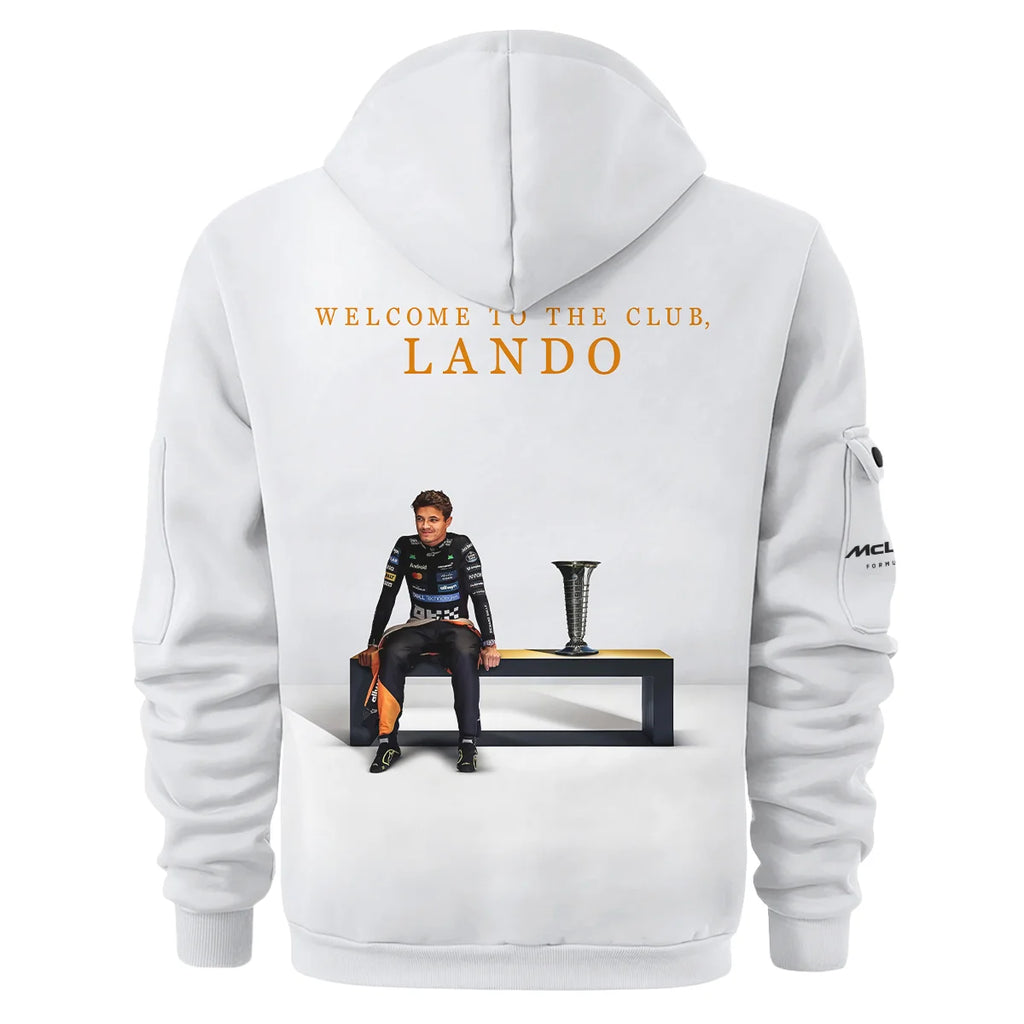 Welcome To The Club Lando Norris McLaren F1 Team Hoodie Half Zip BLNRWDCA14HDF