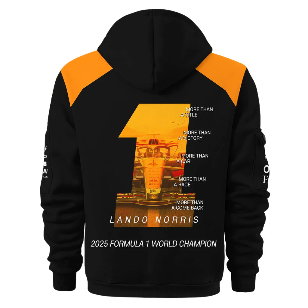 More Than A Champion Lando Norris McLaren F1 Team Hoodie Half Zip BLNRWDCA2HDF