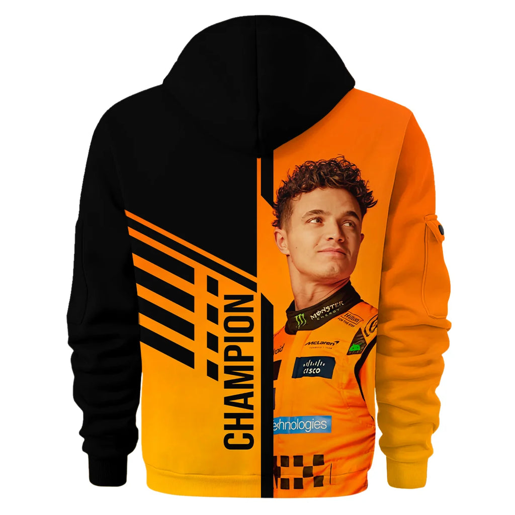 2025 World Champion Lando Norris McLaren F1 Team Hoodie Half Zip BLNRWDCA3HDF