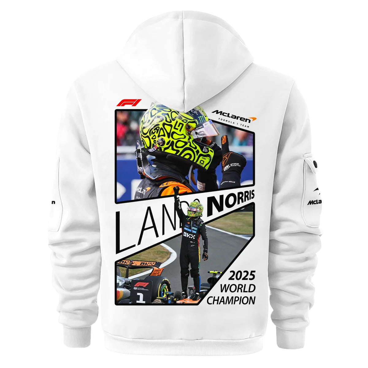 2025 WDC Lando Norris McLaren F1 Team Hoodie Half Zip BLNRWDCA4HDF