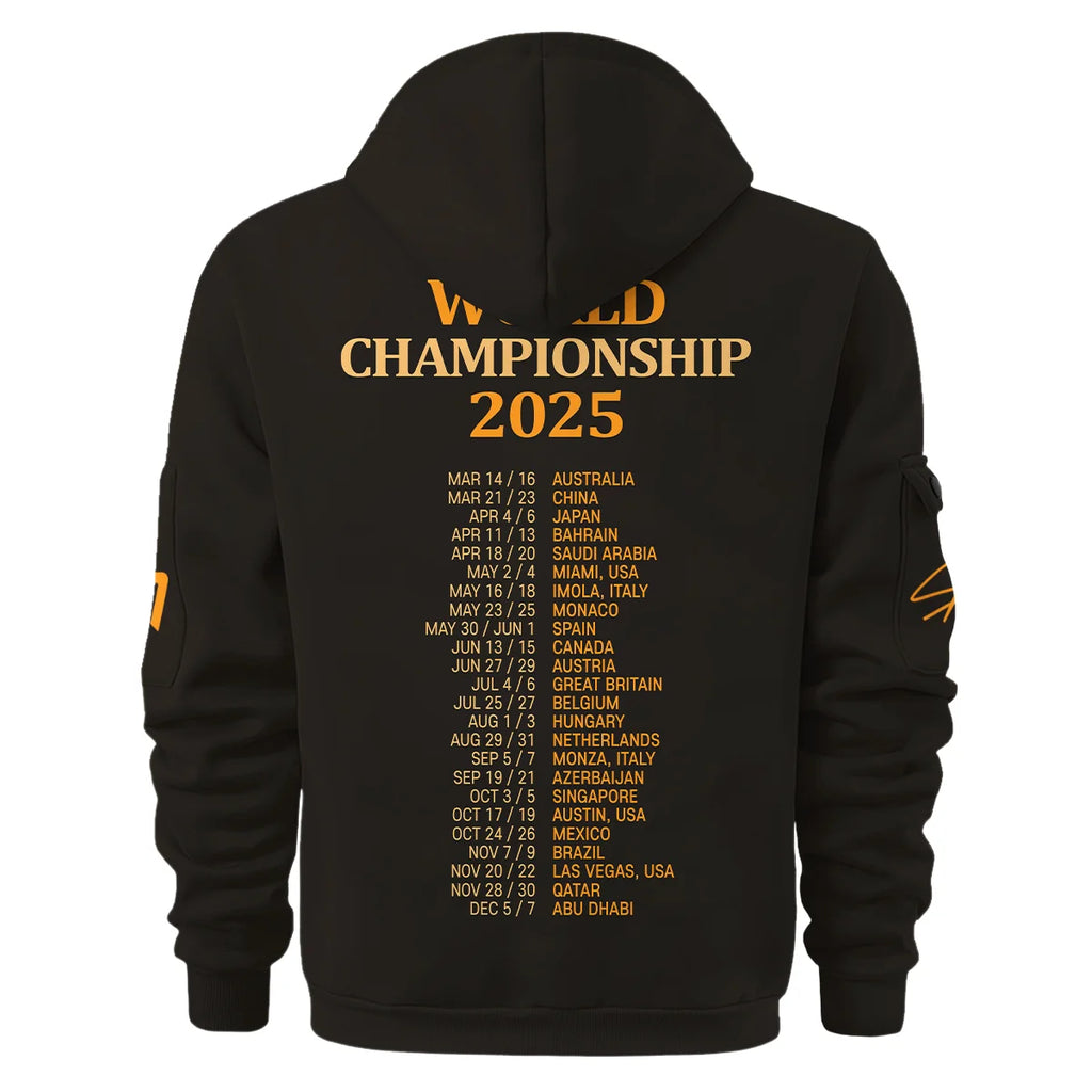 World Championship 2025 Lando Norris McLaren F1 Team Hoodie Half Zip BLNRWDCA7HDF