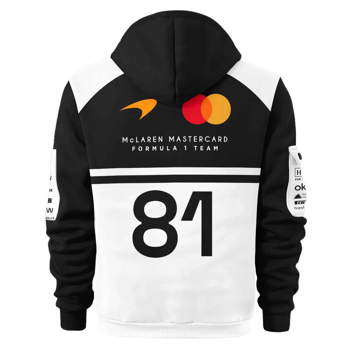 2026 Oscar Piastri 81 McLaren F1 Teamwear Hoodie Half Zip BLOP25326A2HDF - White