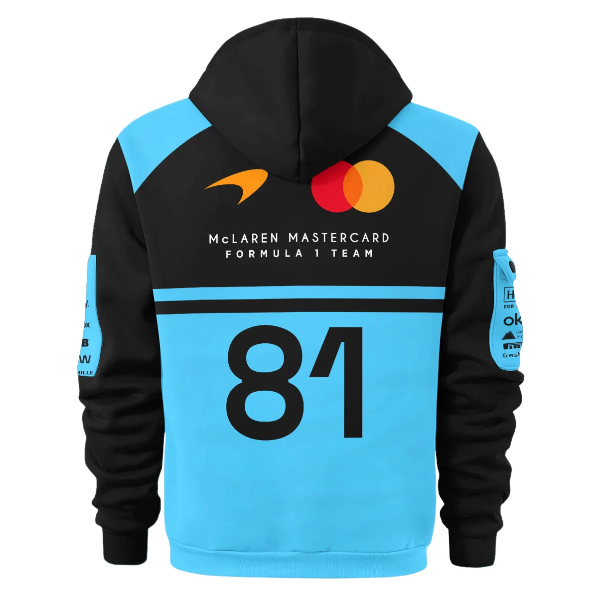 2026 Oscar Piastri 81 McLaren F1 Teamwear Hoodie Half Zip BLOP25326A3HDF - Cyan