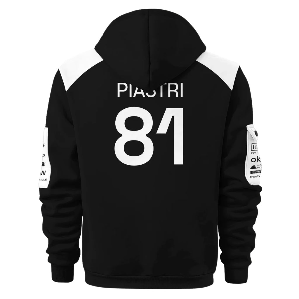 2026 Oscar Piastri McLaren F1 Teamwear Hoodie Half Zip BLOP4226A2HDF - White