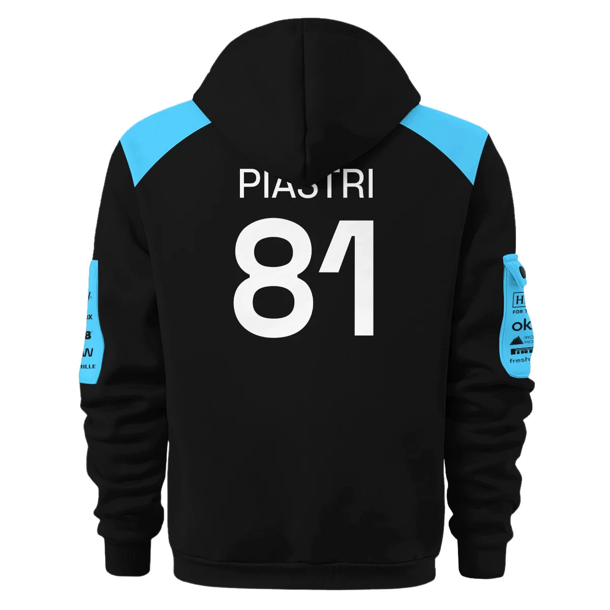2026 Oscar Piastri McLaren F1 Teamwear Hoodie Half Zip BLOP4226A3HDF - Cyan