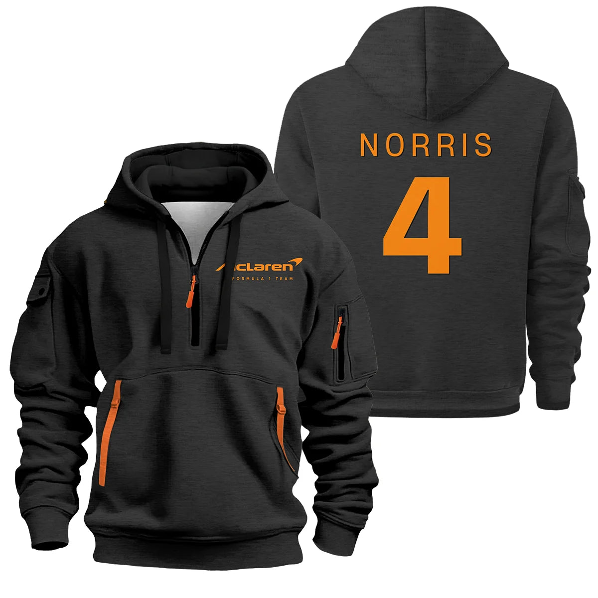 Lando Norris McLaren F1 Exclusive Logo Hoodie Half Zip BLF1270325A2MCLHDF
