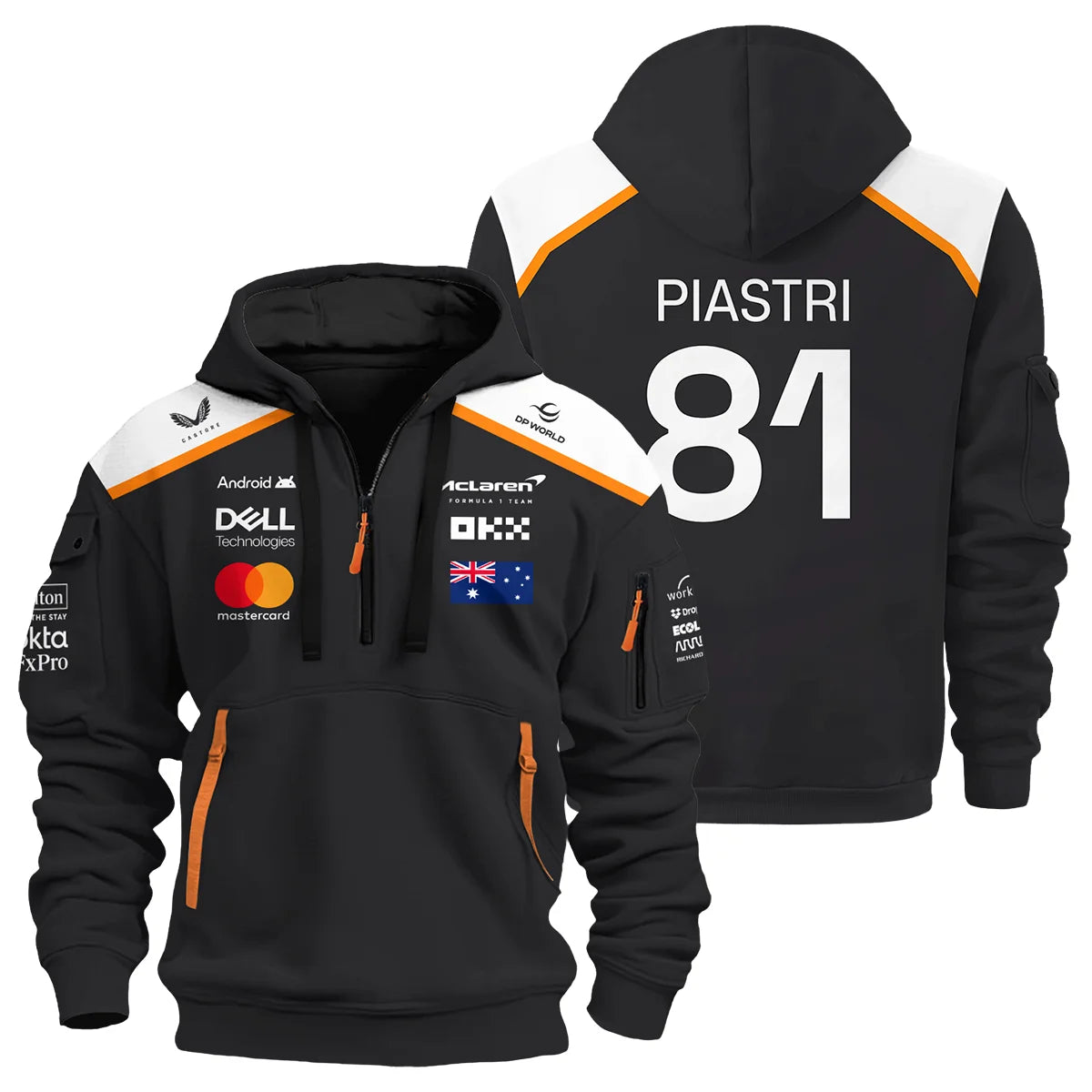 Oscar Piastri OP81 McLaren F1 Exclusive Hoodie Half Zipper BLF19625A4HDF