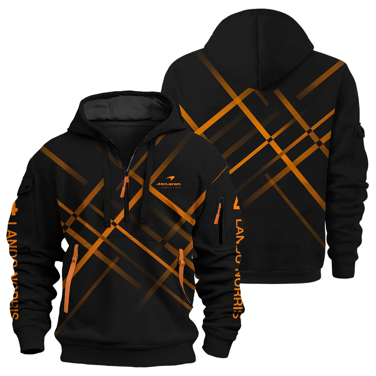 Lando Norris McLaren F1 Exclusive Logo Hoodie Half Zip BLMCL3425A23HZ
