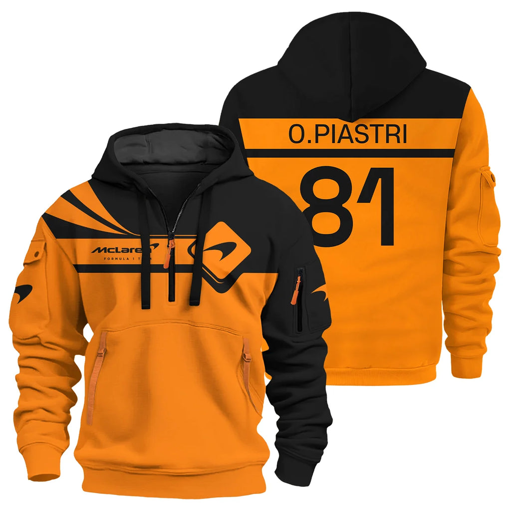 Oscar Piastri McLaren F1 Exclusive Logo Hoodie Half Zip BLMCL5525A43HZ