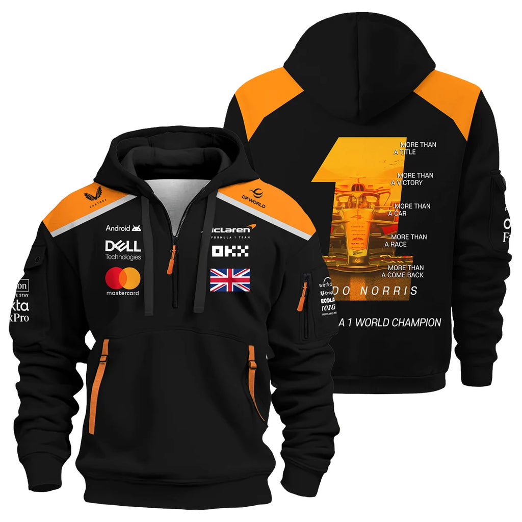 More Than A Champion Lando Norris McLaren F1 Team Hoodie Half Zip BLNRWDCA2HDF
