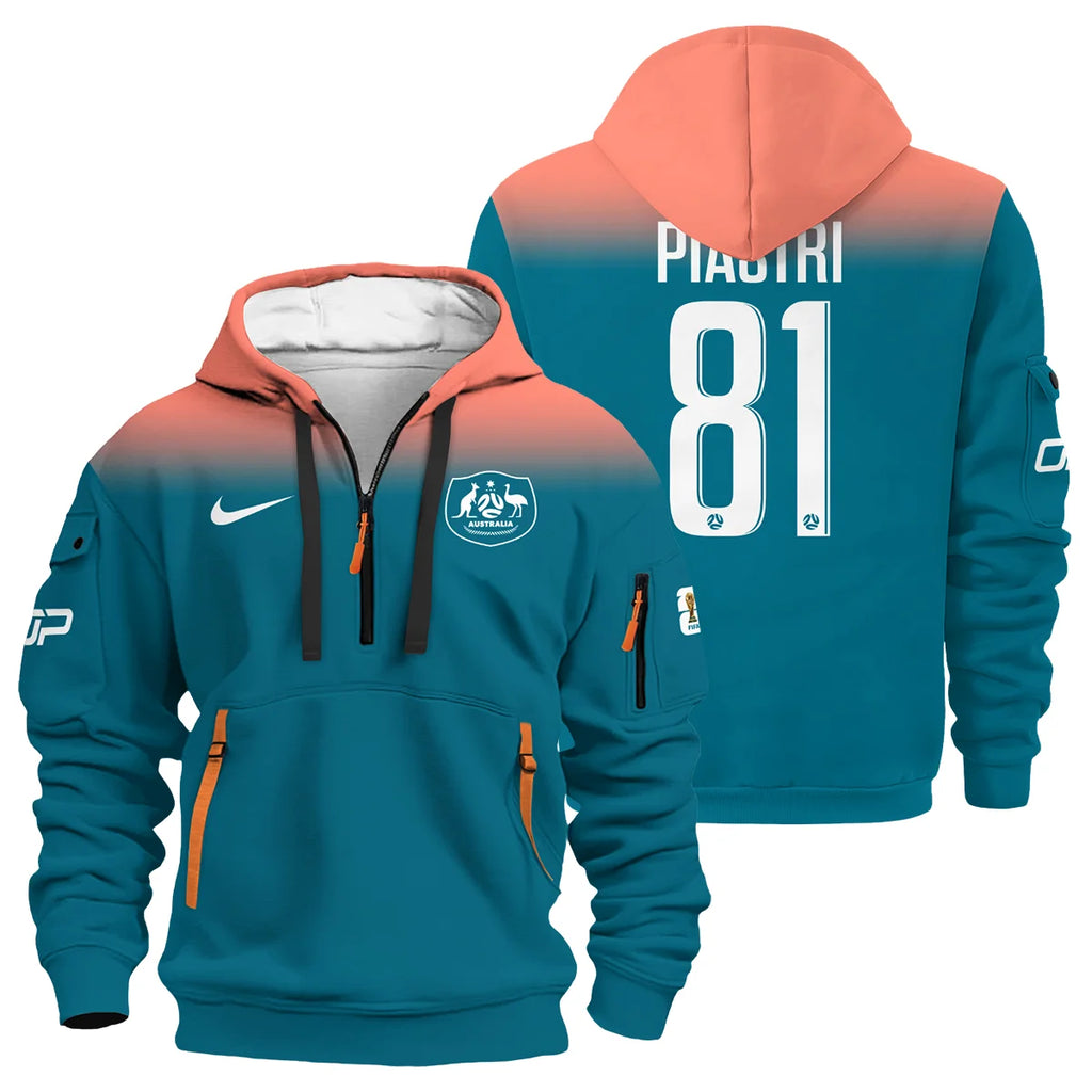 Australia Match Away 2026/27Jersey x Oscar Piastri Formula 1 Hoodie Half Zip BLOP17426A1HDF