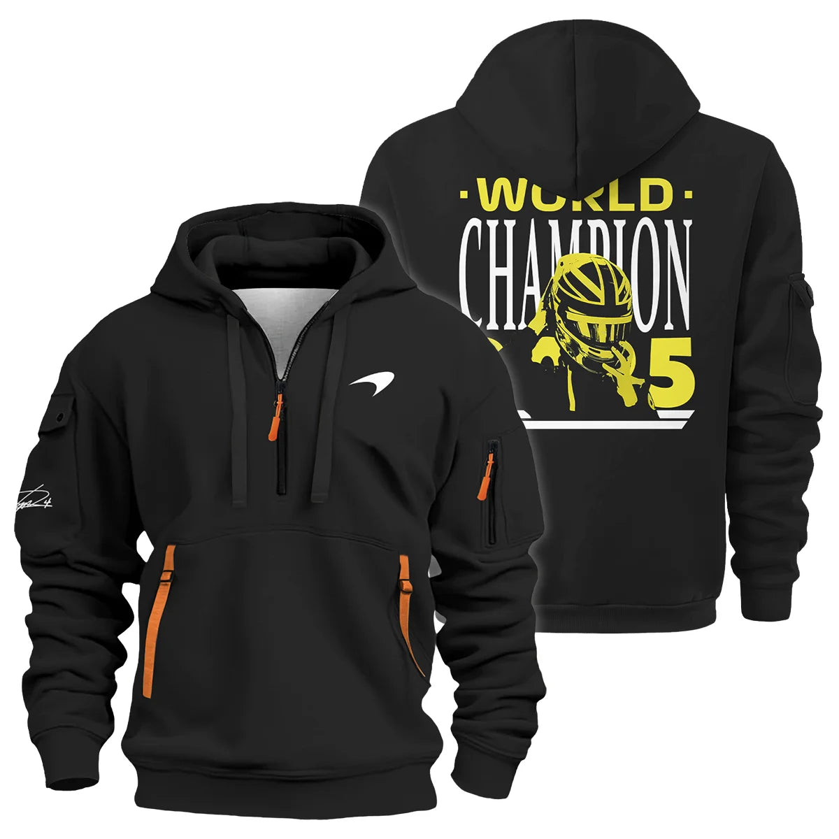 World Champion 2025 Lando Norris McLaren F1 Team Hoodie Half Zip BLVALN051225A5HDF