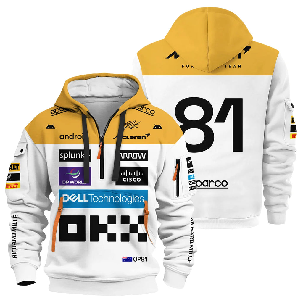 2023 Oscar Piastri Racing Suit McLaren F1 Hoodie Half Zipper BLVAOP150825A2HDF