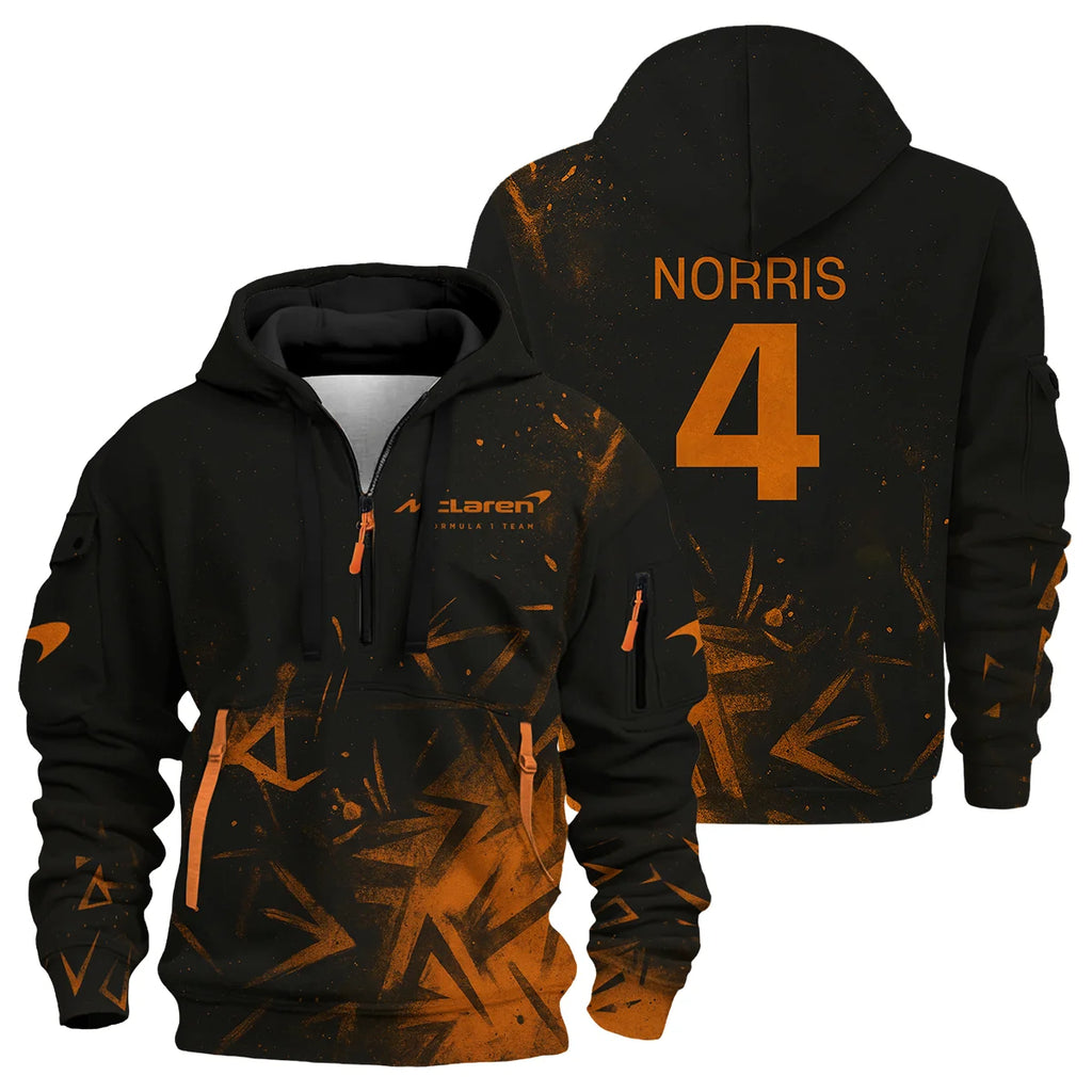 Lando Norris McLaren F1 Exclusive Logo Hoodie Half Zip BLMCL3525A3NR3HZ