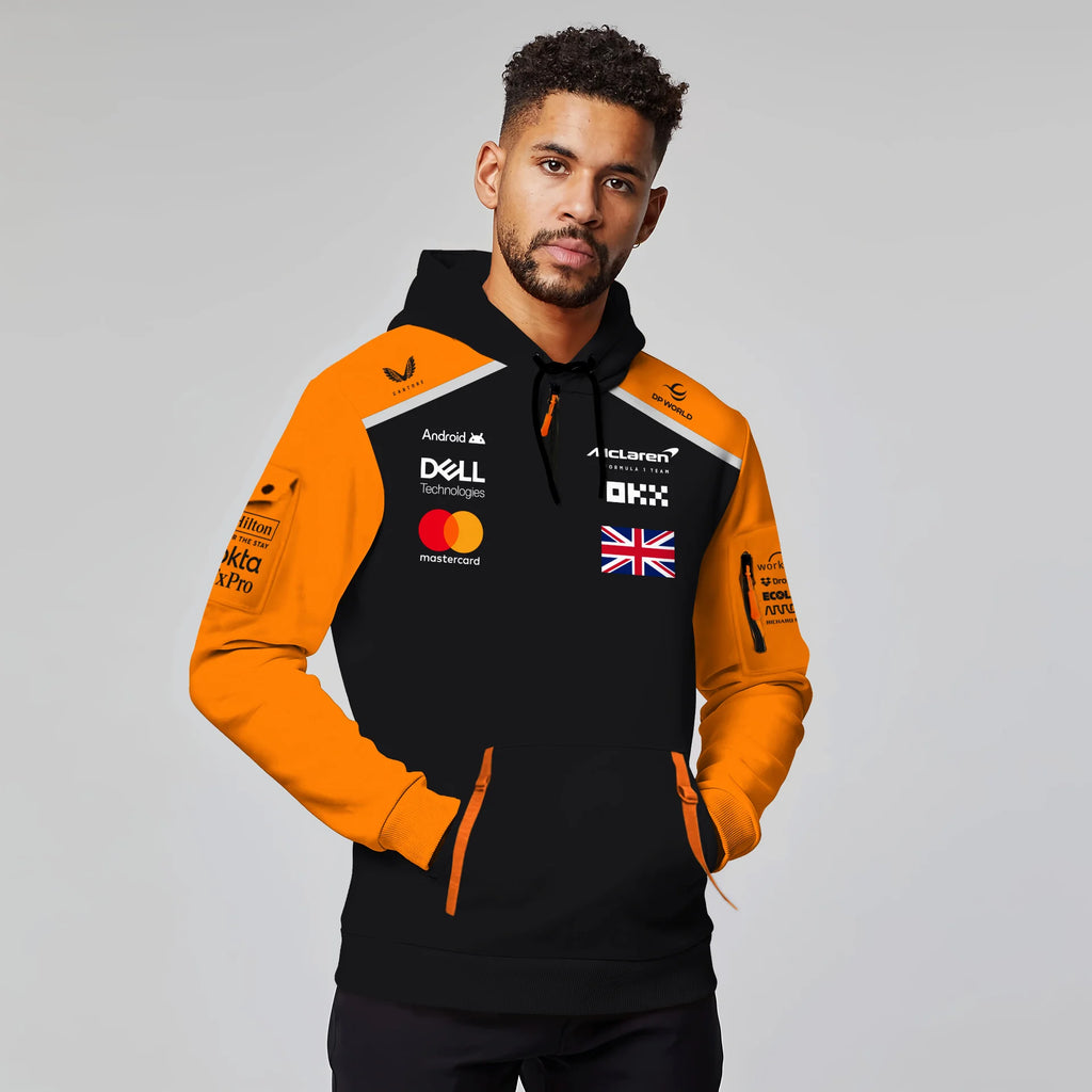 Lando Norris McLaren Formula One Exclusive Logo Hoodie Half Zipper BLF1290325A2MCLHDF
