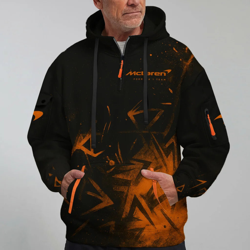 Lando Norris McLaren F1 Exclusive Logo Hoodie Half Zip BLMCL3525A3NR3HZ