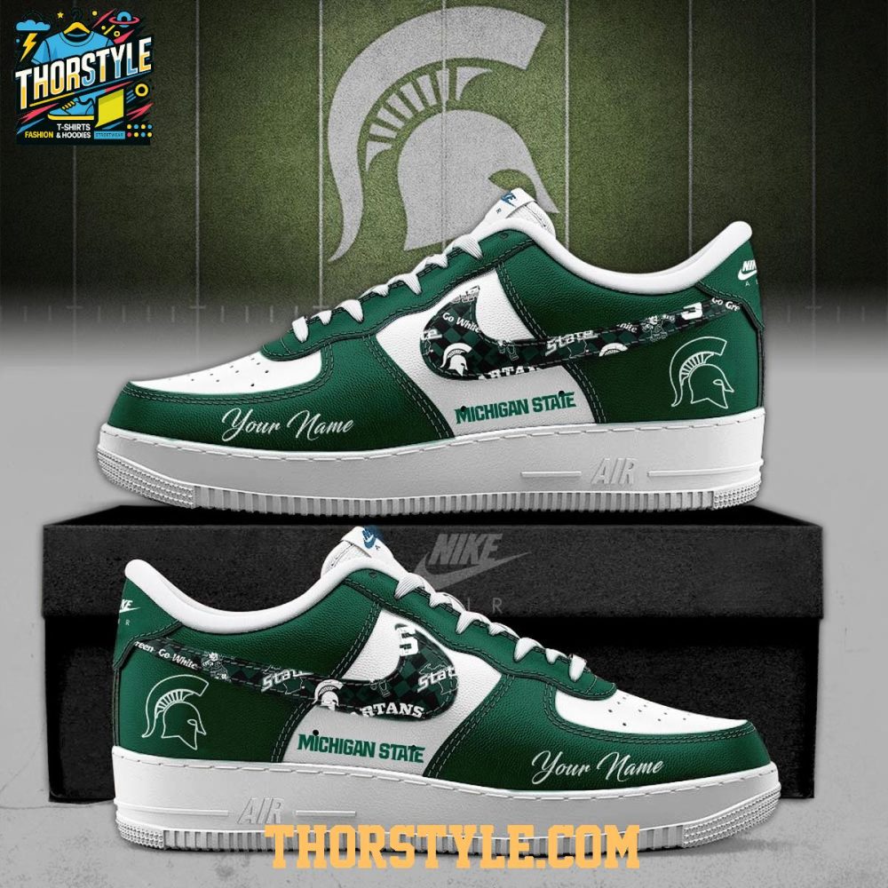 Michigan State Spartans 2025 Freedom Campus Personalized Air Force 1 Shoes