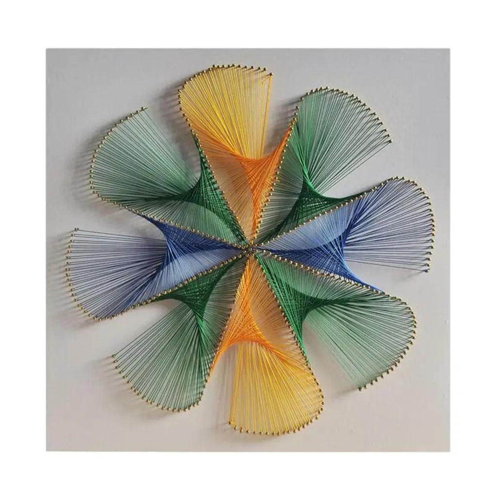 Wooden Flower String Art Kit DIY Crafting Set for Children and Adults Creative Home Accessories Project
