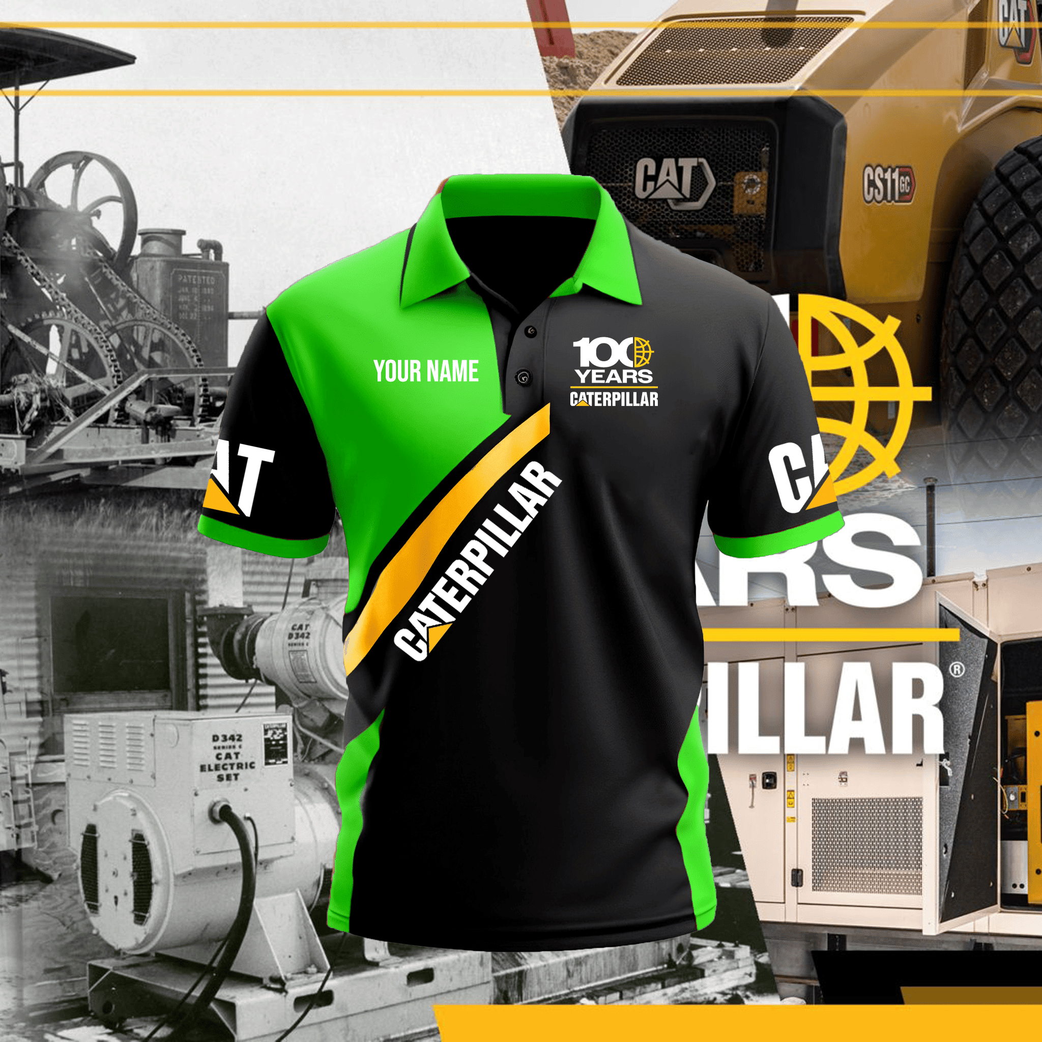 CAT 100th Custom Name Shirt