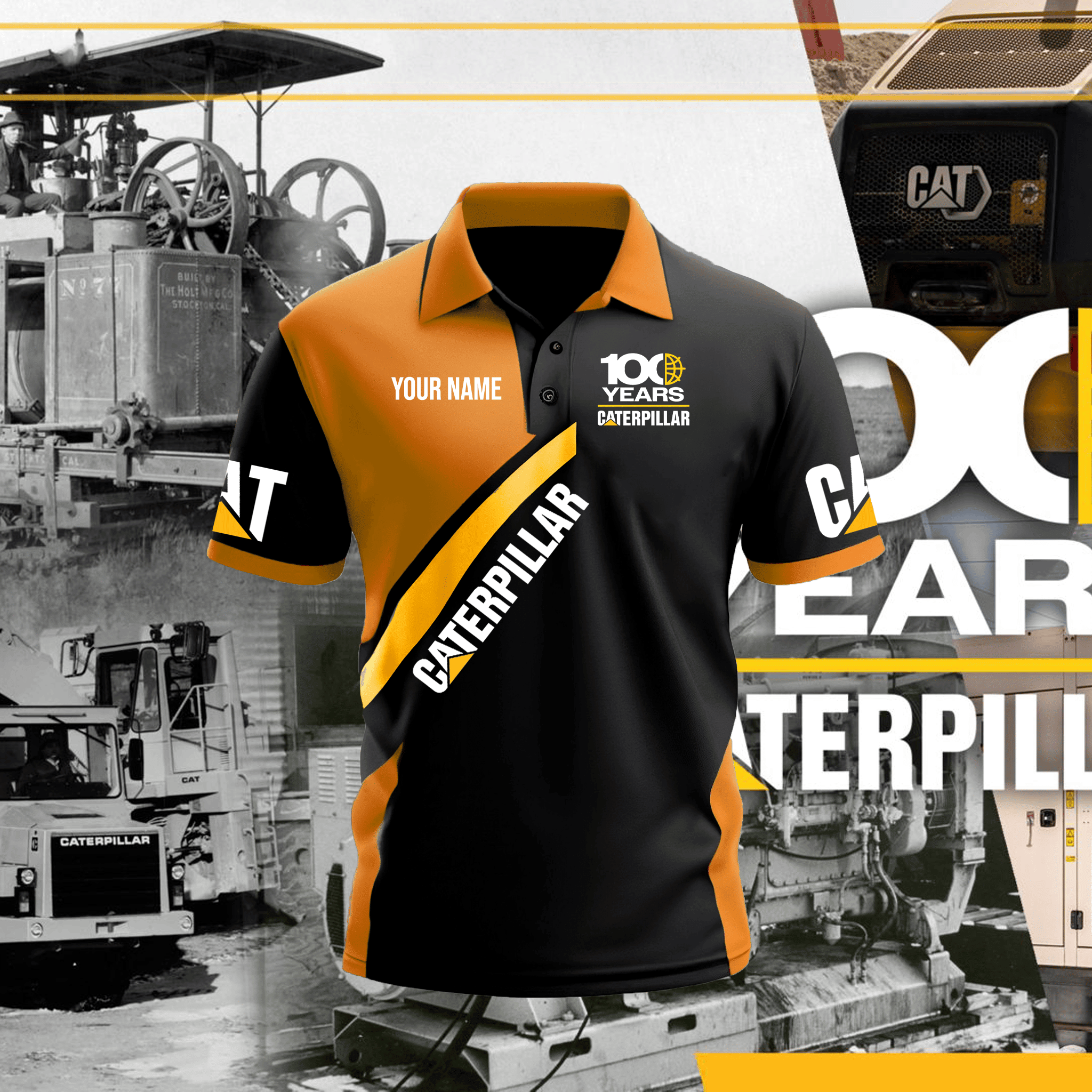 CAT 100th Custom Name Shirt
