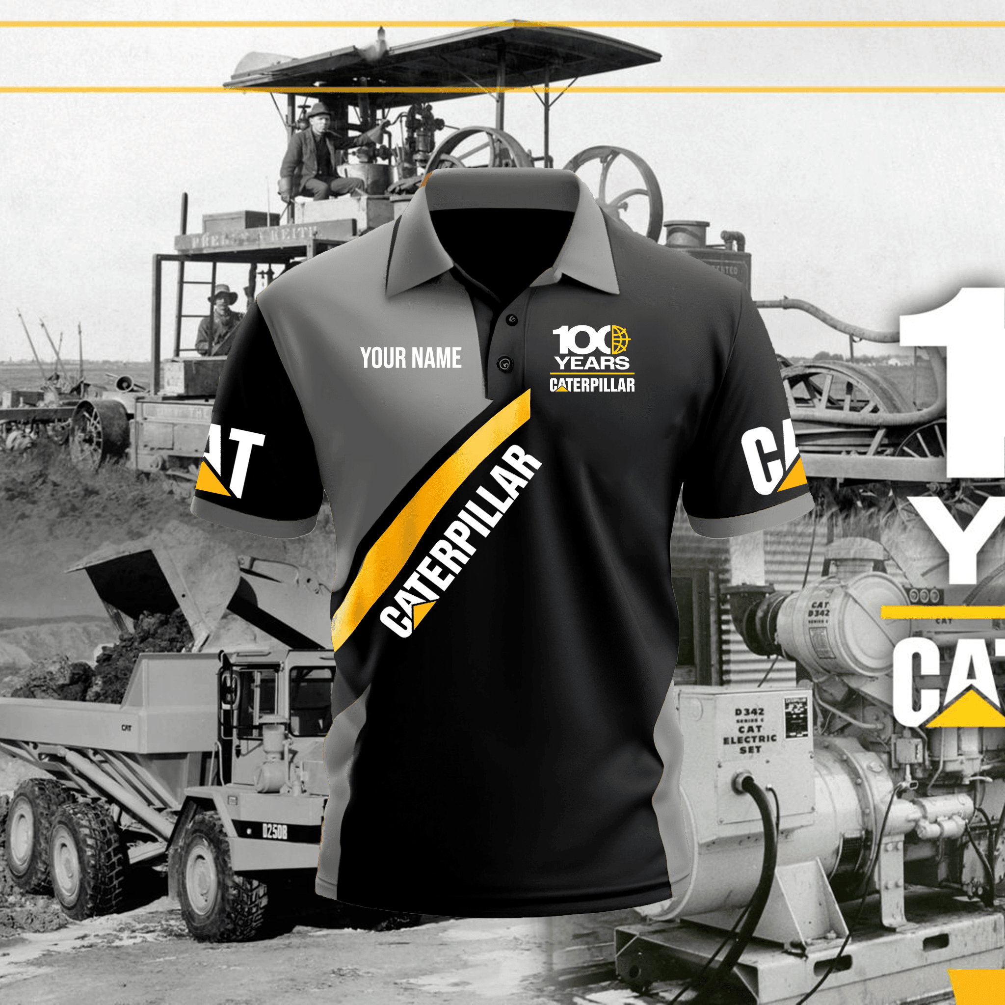 CAT 100th Custom Name Shirt