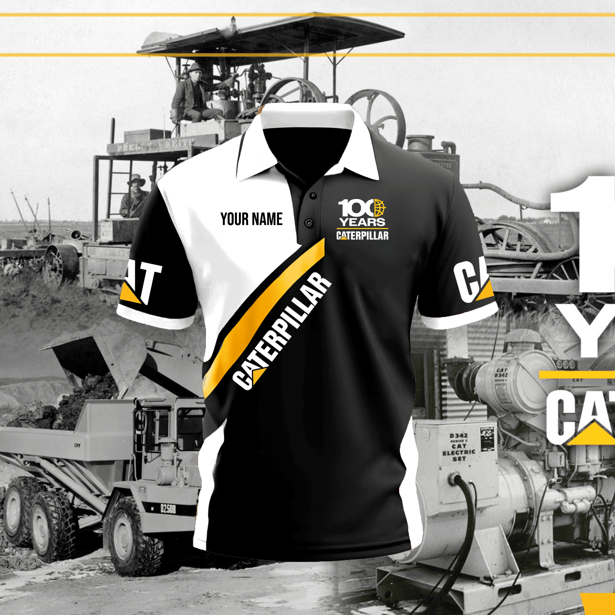 CAT 100th Custom Name Shirt