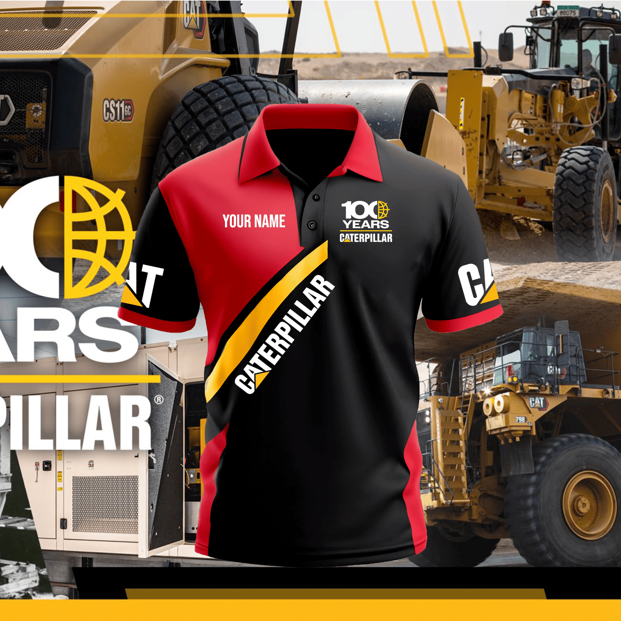 CAT 100th Custom Name Shirt