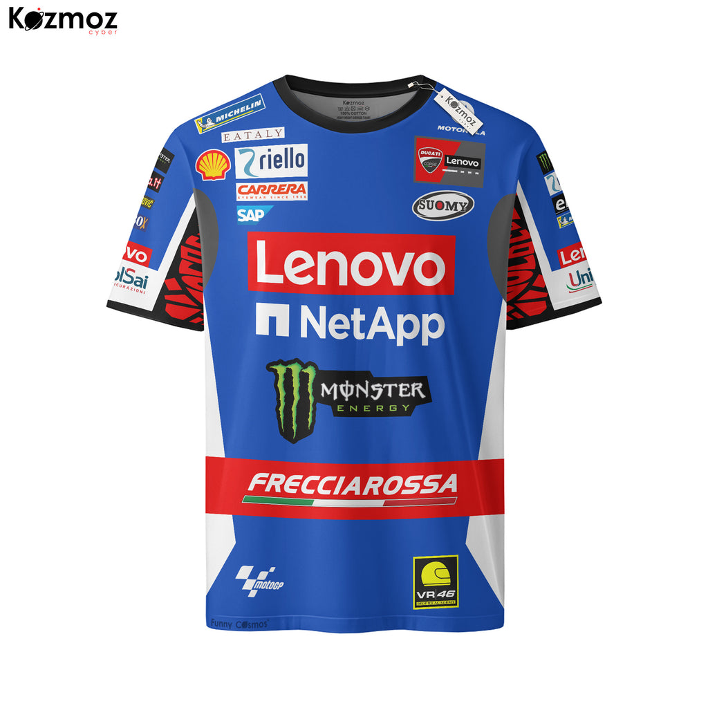Francesco Bagnaia Racing Costume 2024 Blue Livery Collection - Ducati MotoGP Racing Team